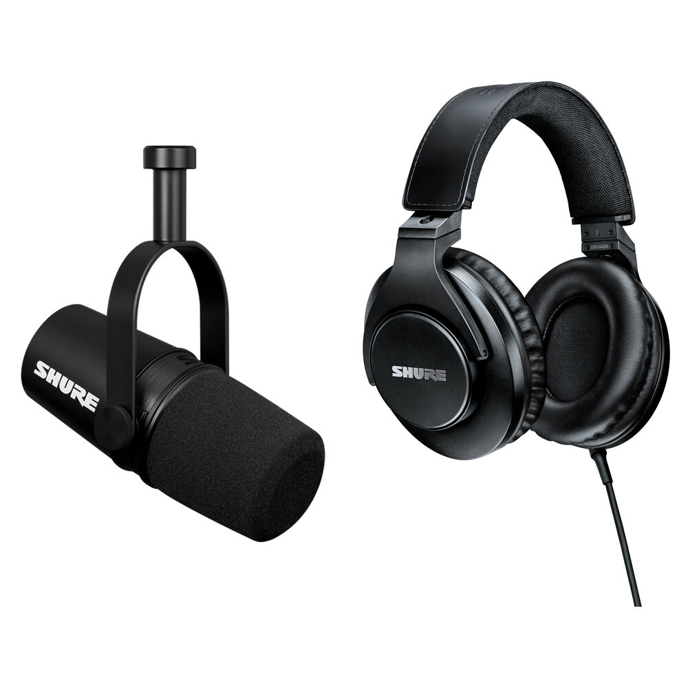 Shure MV7X Micrófono XLR para Podcast con Auriculares SRH440A