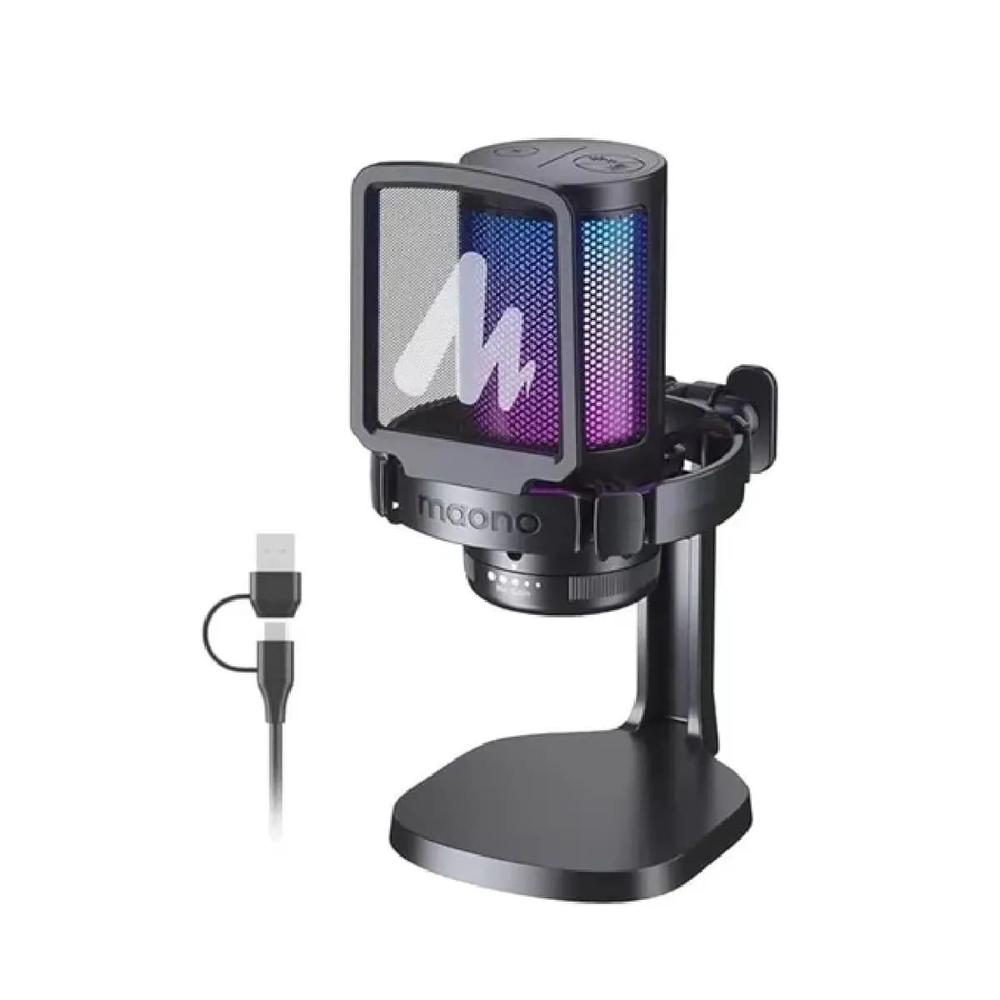 Microfono Maono DGM20 GamerWave USB RGB Cancelación de Ruido Streaming Podcast