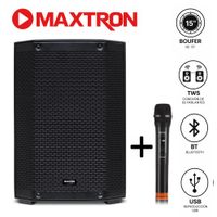 Promo Maxtron Parlante REVO MXT 8115  Microfono MX 758 Inalambrico