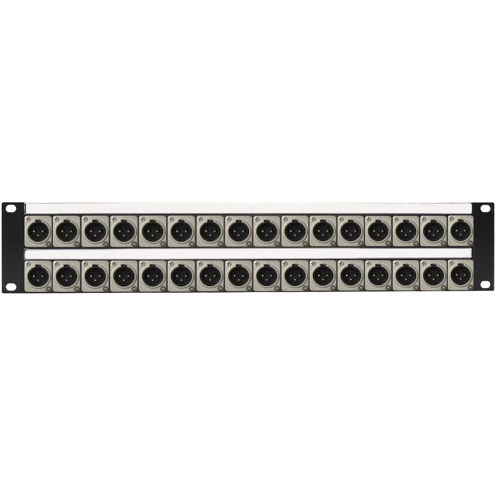 My Custom Shop Panel de Conexiones XLR Masculino de 32 Puertos Neutrik NC3MD-L-1 con Barra