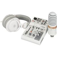 Yamaha AG03MK2 Mezclador/Interfaz de Audio 3 Canales con Micrófono YCM01 y Auriculares YH