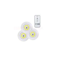 Luz Led X 3 Cob Con Control Remoto A Pilas Aaa