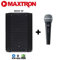 Promo Maxtron Parlante REVO MXT 8110  Microfono shure SV100
