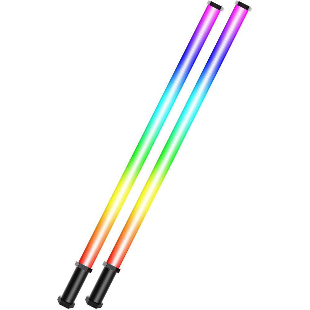 GVM Kit de Luces LED BD100 RGB de 3' (2 Luces) - 900 Lux, Control por App, Temperatura de