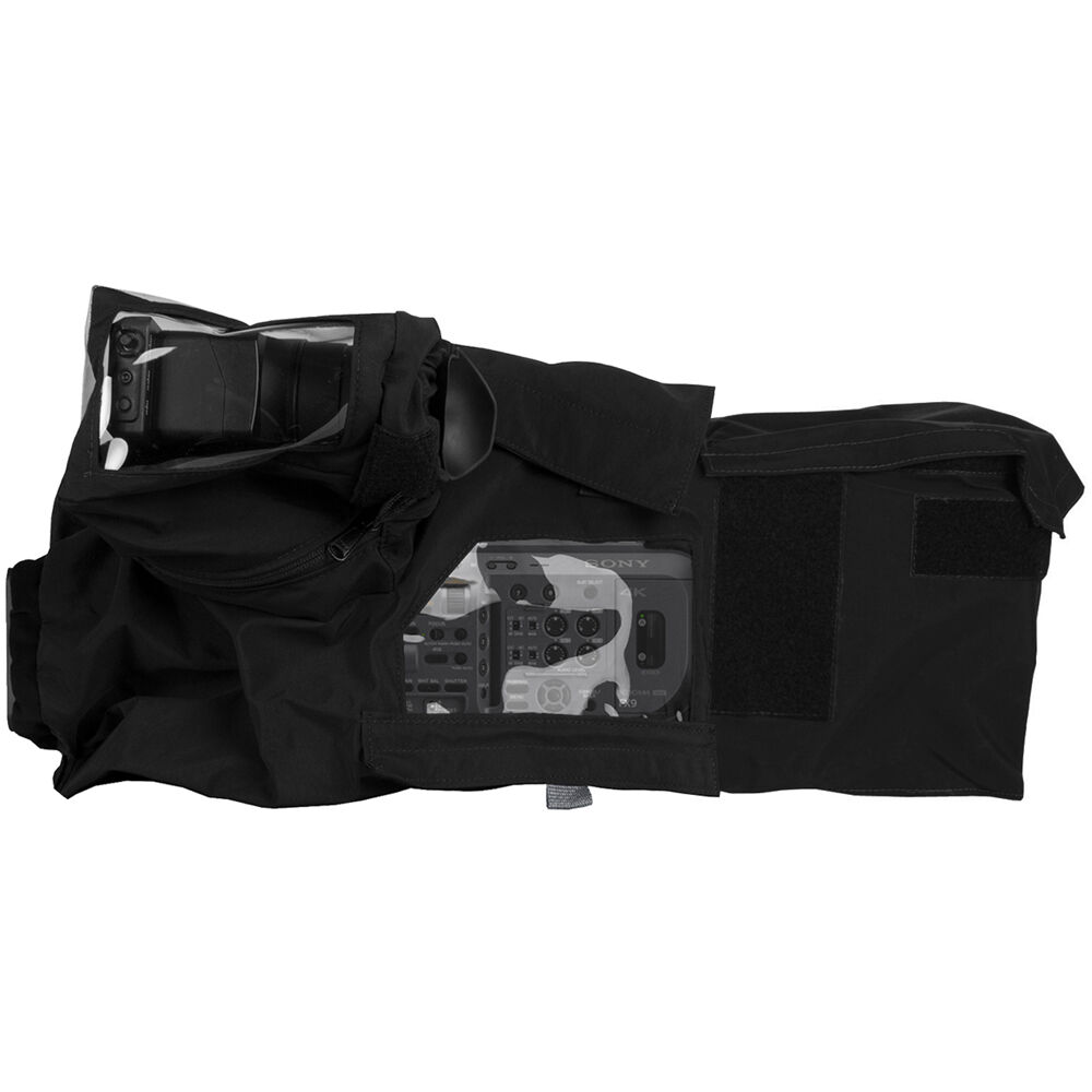 PortaBrace Rain Cover FX9 para Cámara Sony - Nylon Impermeable, Visera Desmontable, Compa