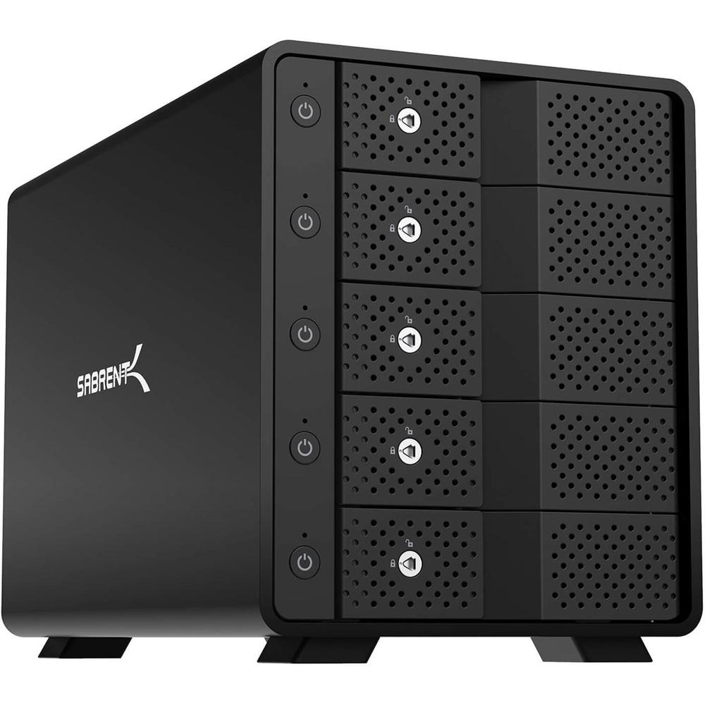Sabrent Docking Station 5-Bay 3.5"" SATA III USB 3.2 Gen 2 - Diseño sin bandeja, Puertos U