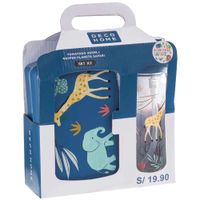 Set Tomatodo 460ml + Táper DECO HOME Planeta Safari