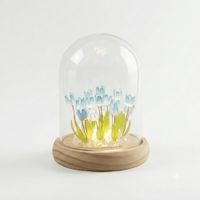Lámpara Cúpula de Tulipanes Decorativa Celeste  723CC02