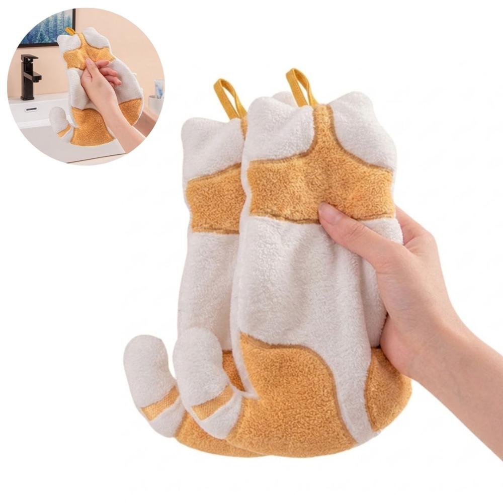 Set de 2 Secador de Mano Absorbente Diseño Gato Naranja  561NJ03