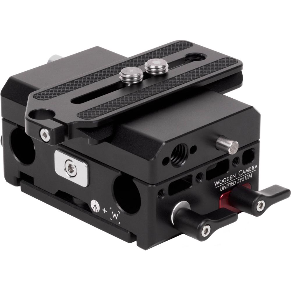 Wooden Camera Baseplate Ligera 15mm para Panasonic BGH1 con Placa Arca-Type y Puertos LWS