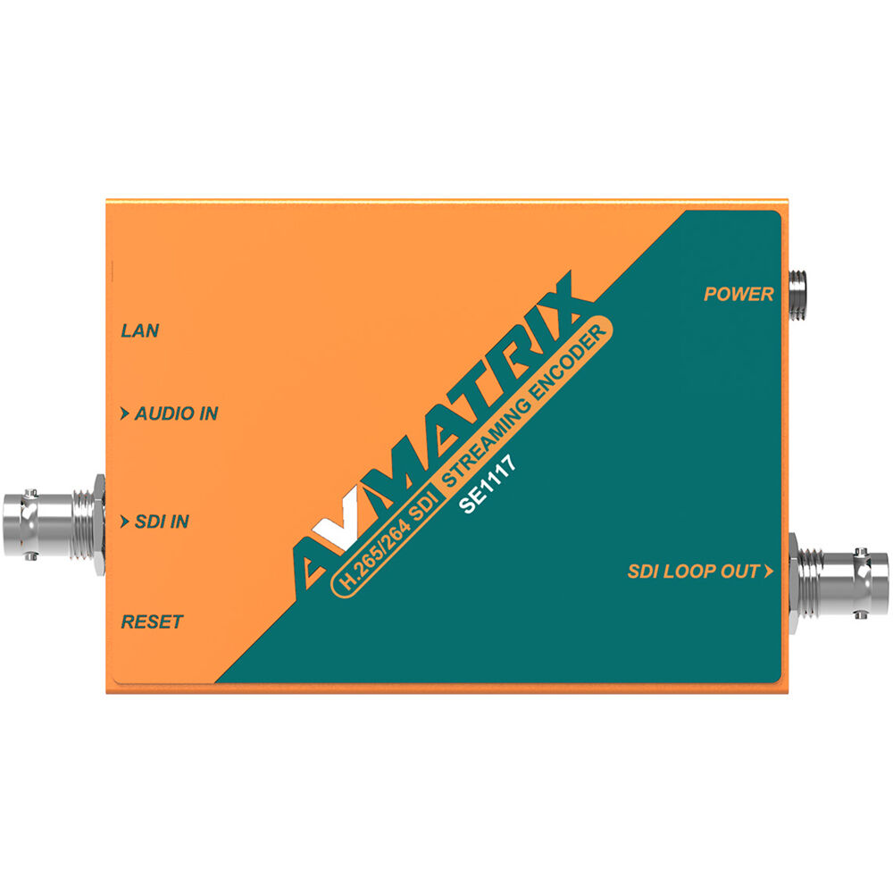 AVMATRIX H.264/H.265 SDI Streaming Encoder 1080p60, Entrada SDI, Salida Loop, Audio 3.5mm