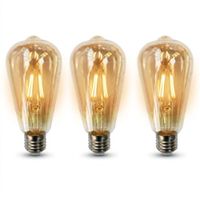 Pack x3 Foco Decorativo LED Tipo Pera Filamento Vintage 8W E27 Luz Cálida Extraled