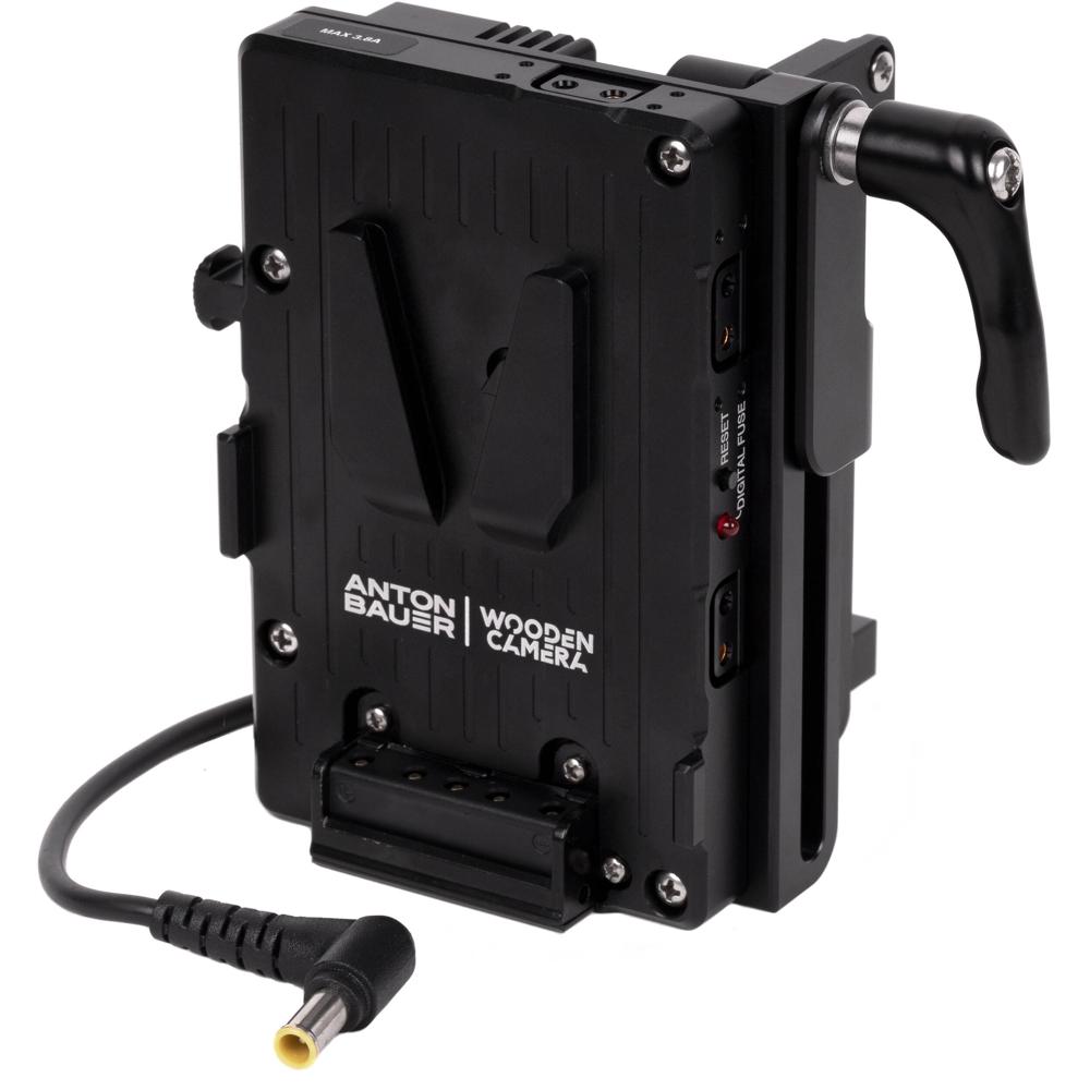 Wooden Camera Battery Slide Pro V-Mount para Sony FX6 - Soporte para batería, 3 salidas D