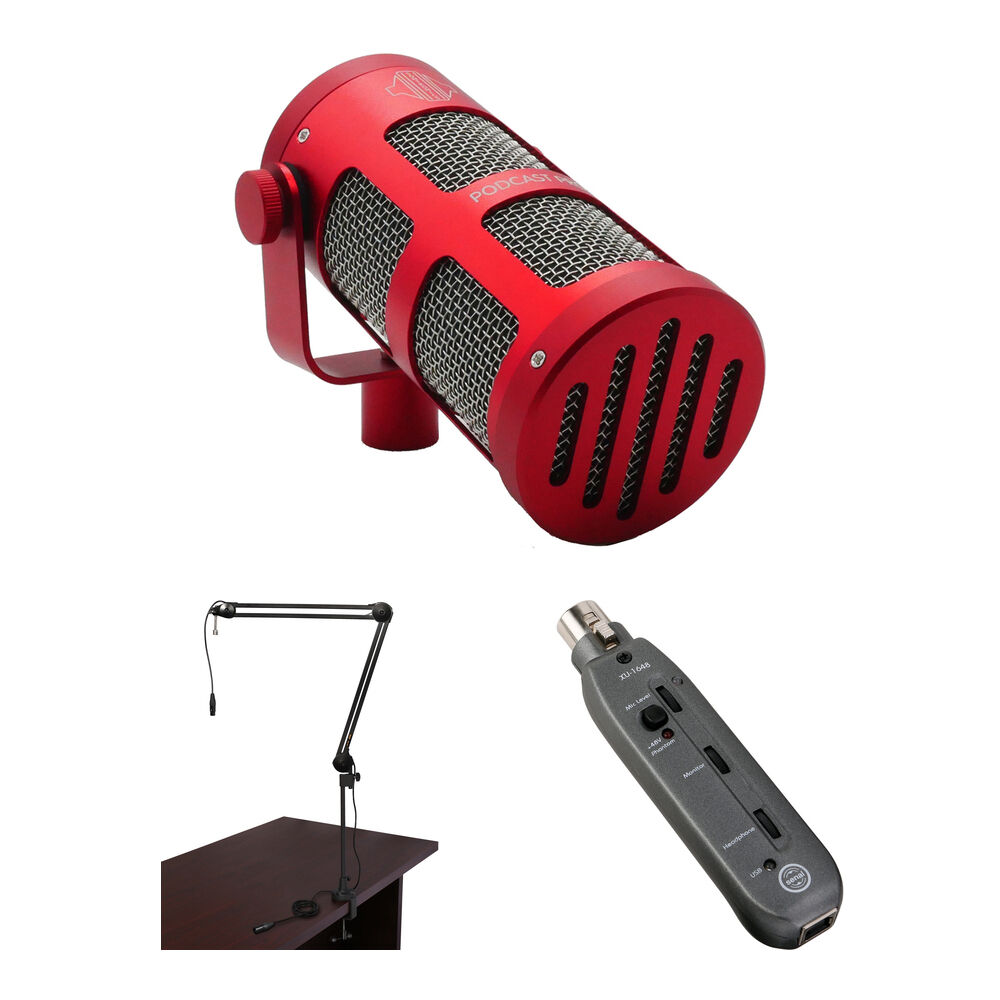 Sontronics Kit PODCAST PRO con Micrófono Dinámico, Brazo Ajustable y Interfaz de Audio (