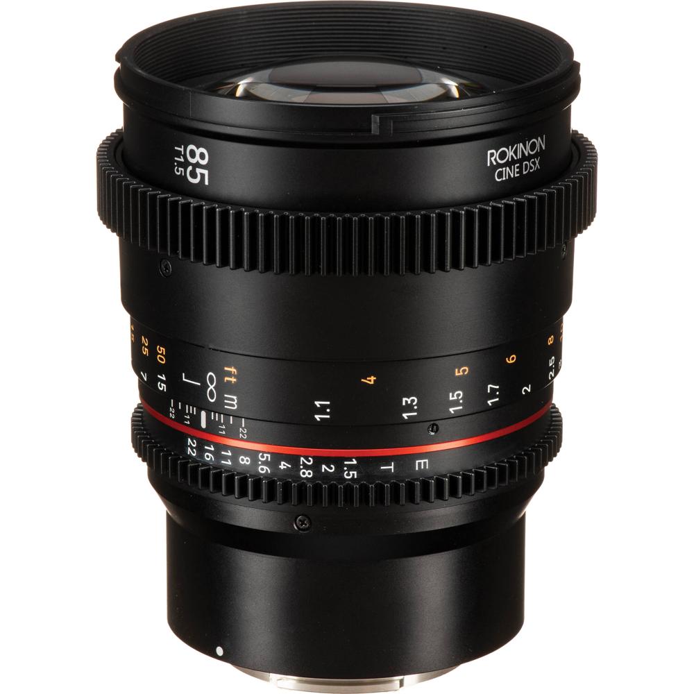 Rokinon 85mm T1.5 DSX Cine Lens - Montura Sony E, Iris de 9 Palas, Sellado contra Climas