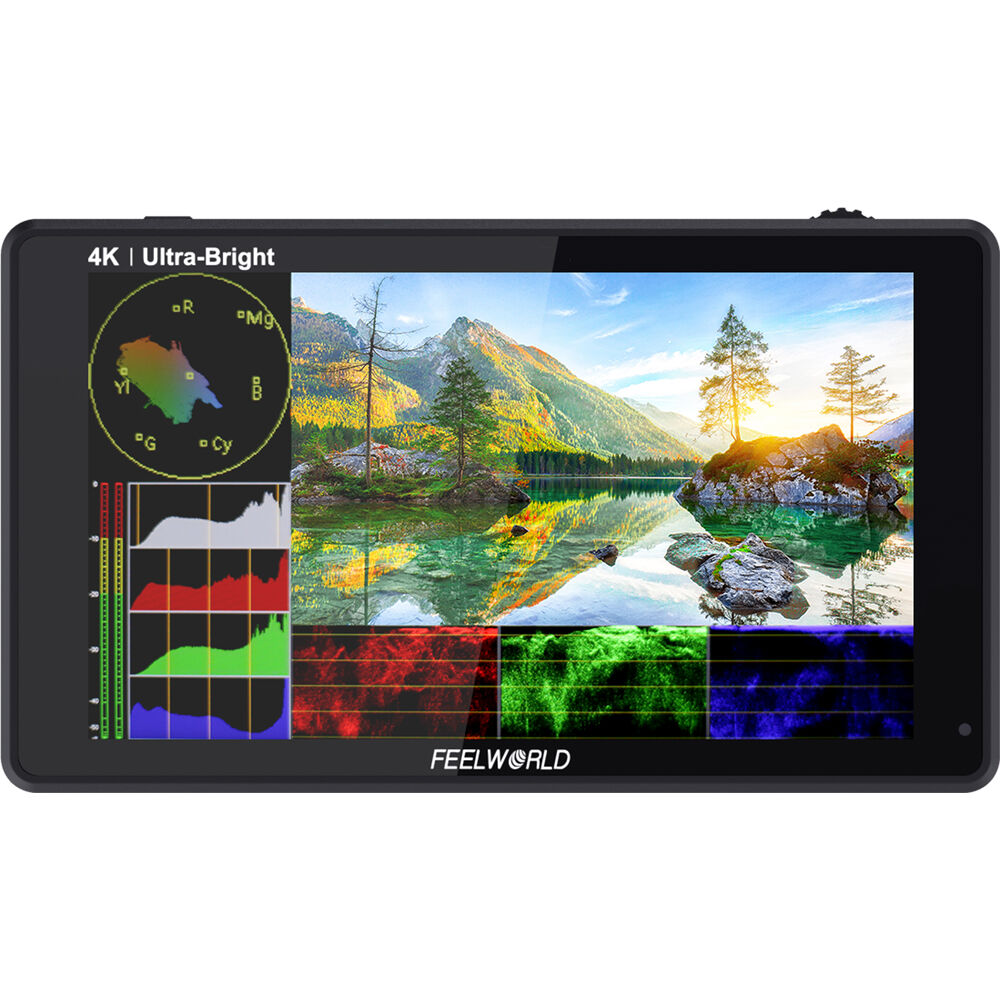 FeelWorld LUT6 Monitor 6"" 2600 cd/m² 4K HDMI Touchscreen, Compact y Slim, Soporte HDR y D