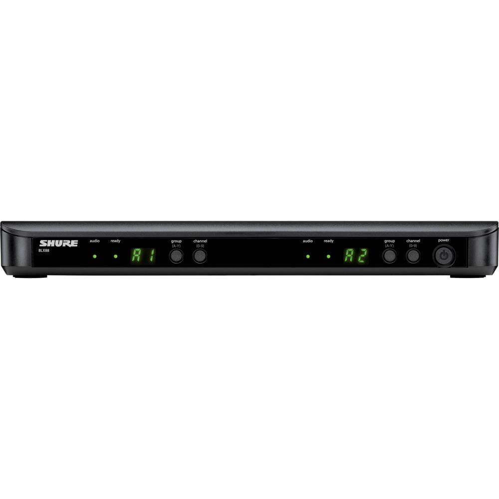 Shure BLX88 Receptor Inalámbrico de Mesa Doble Canal J11 (596 a 616 MHz) - Diseño Portá