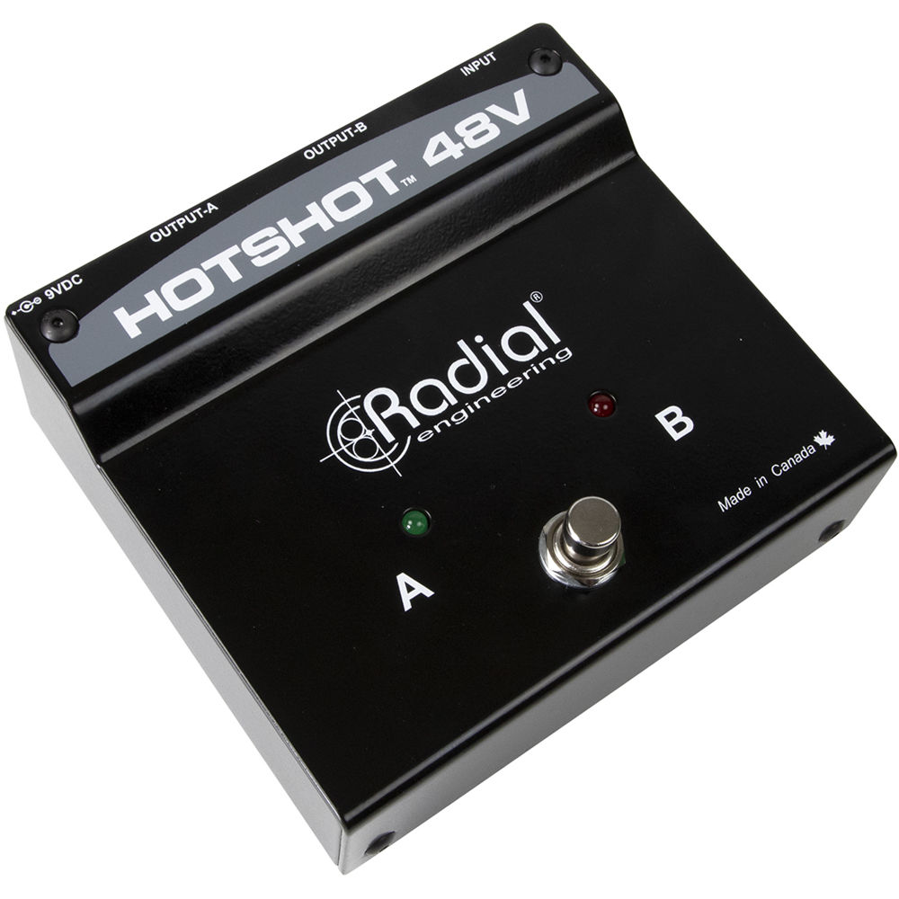 Radial Engineering HotShot 48V - Interruptor de Micrófono con Alimentación Phantom de 48