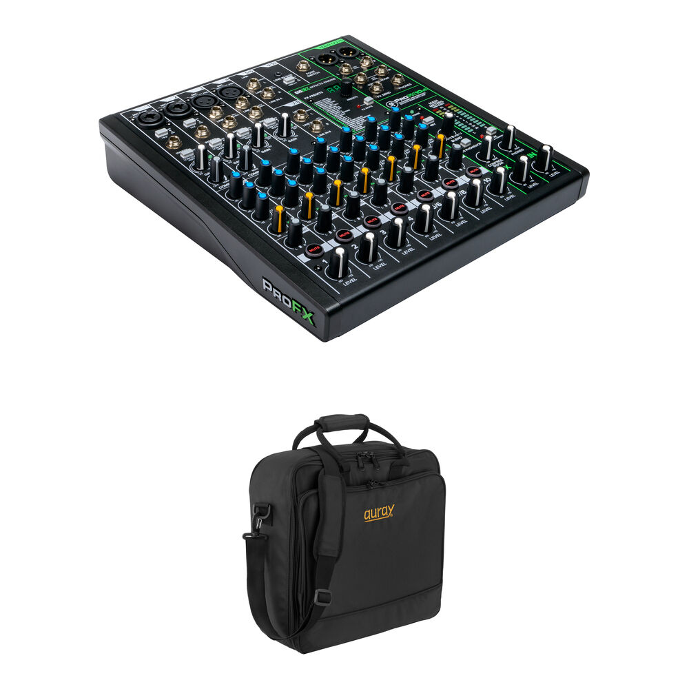 Mackie ProFX10v3 Mezclador de Sonido de 10 Canales con Bolsa de Transporte