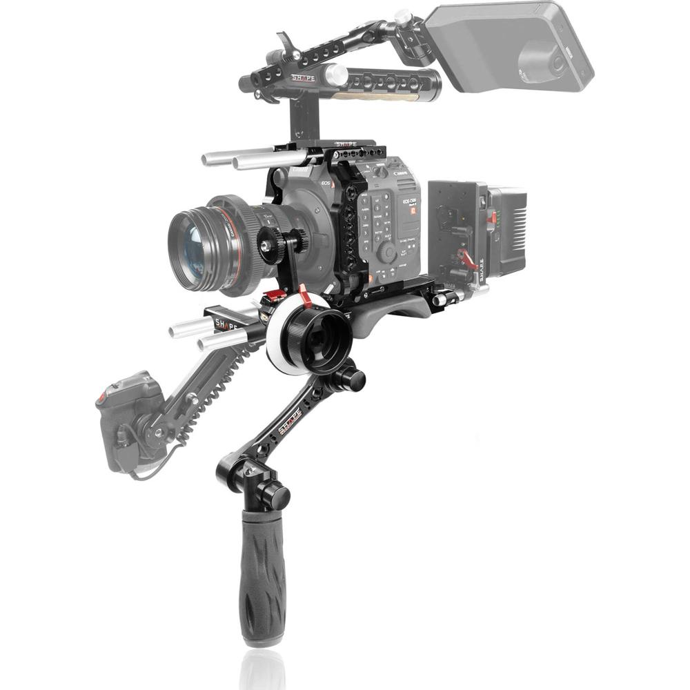 SHAPE Baseplate con Jaula y Mango Izquierdo para Canon C500 Mark II y C300 Mark III