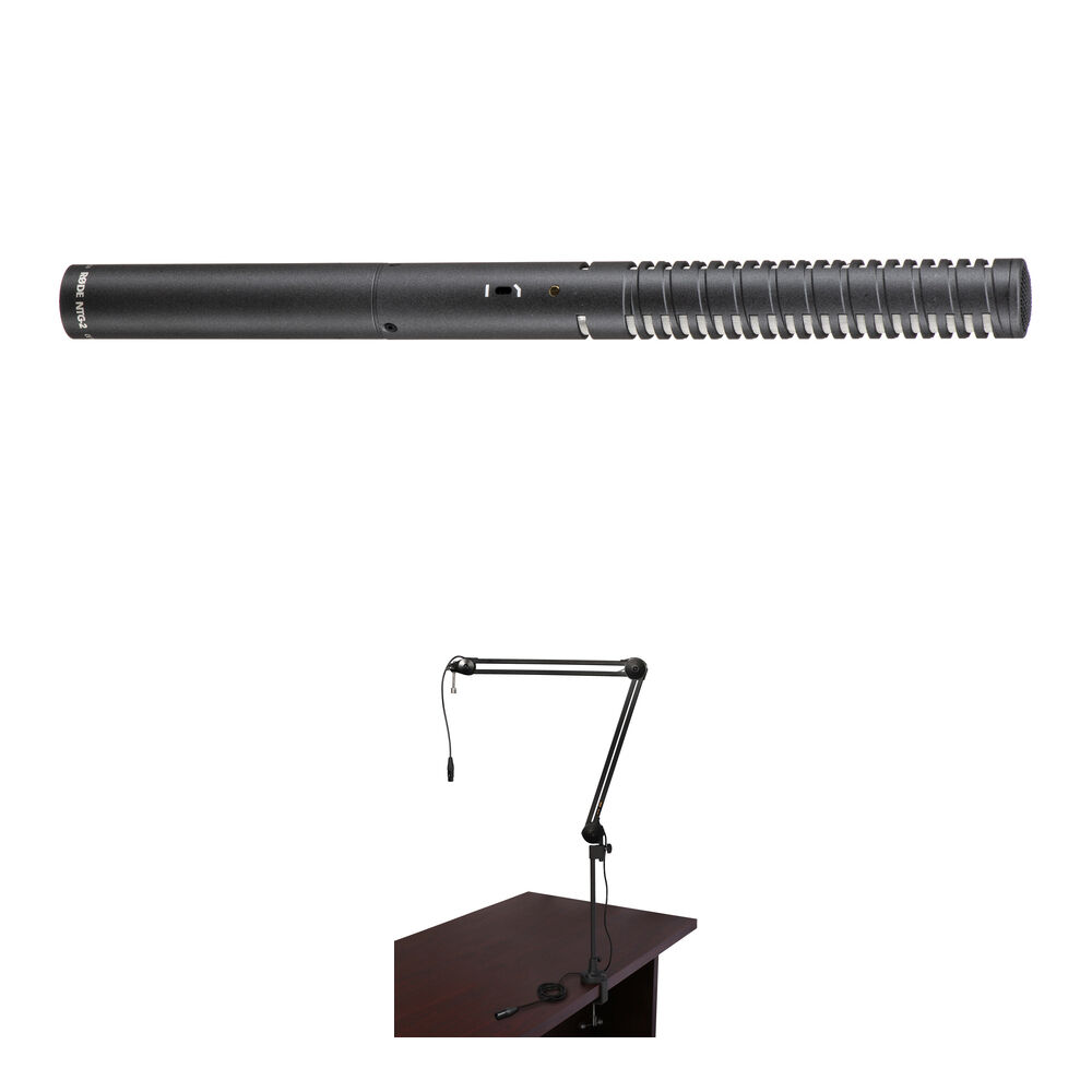 Rode NTG2 Indoor Vlogger Kit - Mic Shotgun, Brazo de Transmisión y Cable XLR