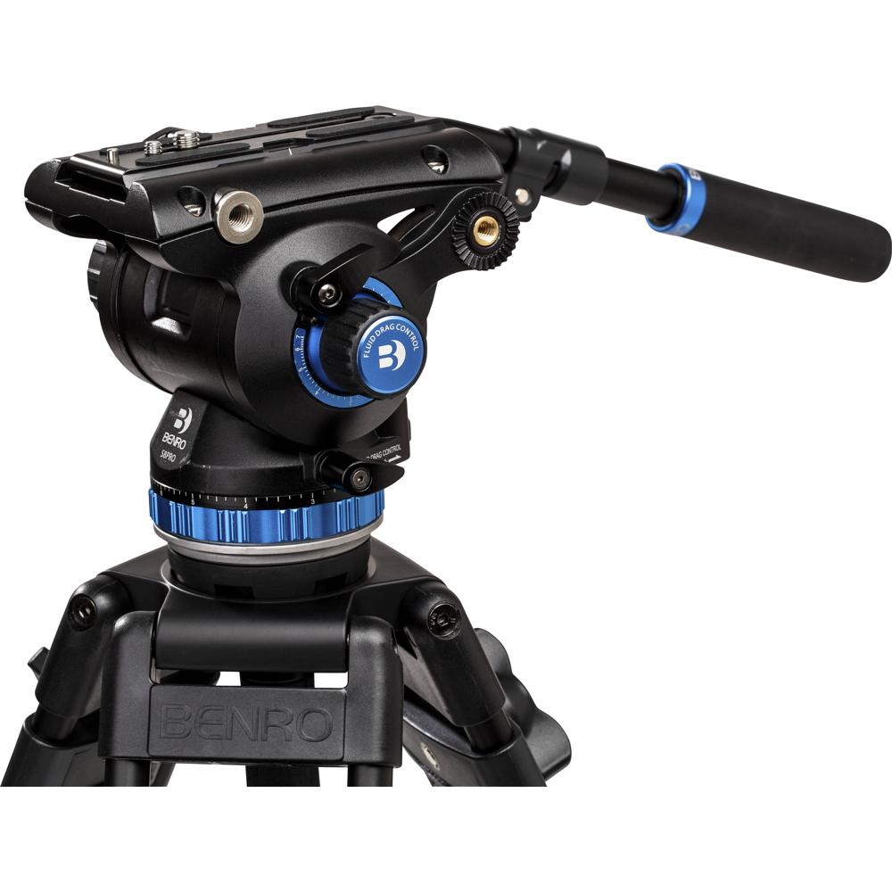 Benro S8Pro Cabezal de Video Fluido 17.6 lb, Base Plana de 75mm, 7 Pasos de Contrapeso, Co