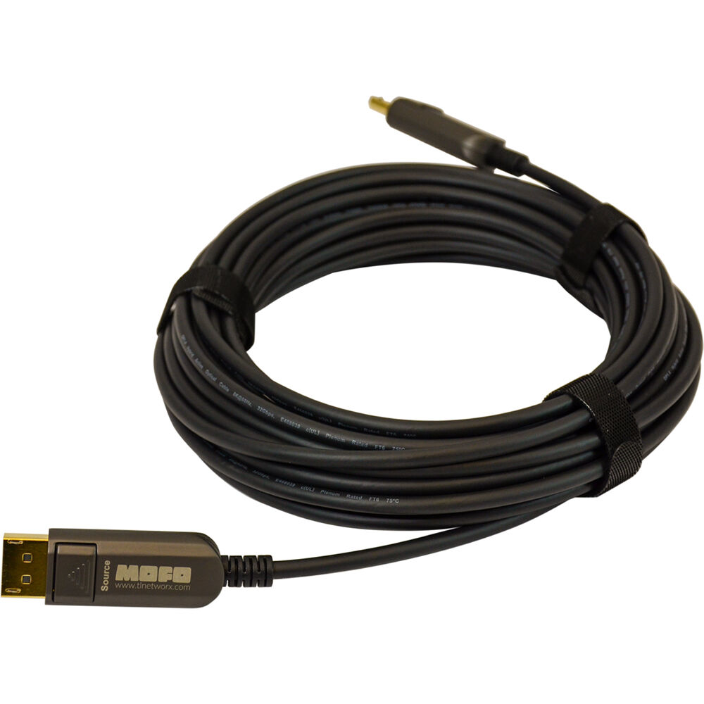 TechLogix Networx Cable DisplayPort MOFO 75.5' Plenum Rated, 2x Conectores Macho, Soporta