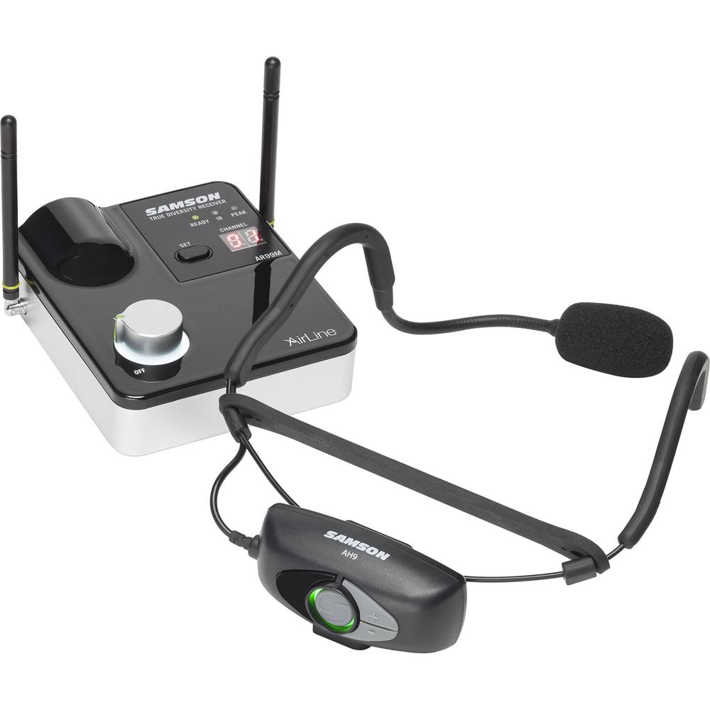 Samson AirLine 99m AH9 Sistema Inalámbrico UHF para Fitness con Micrófono Headset Qe
