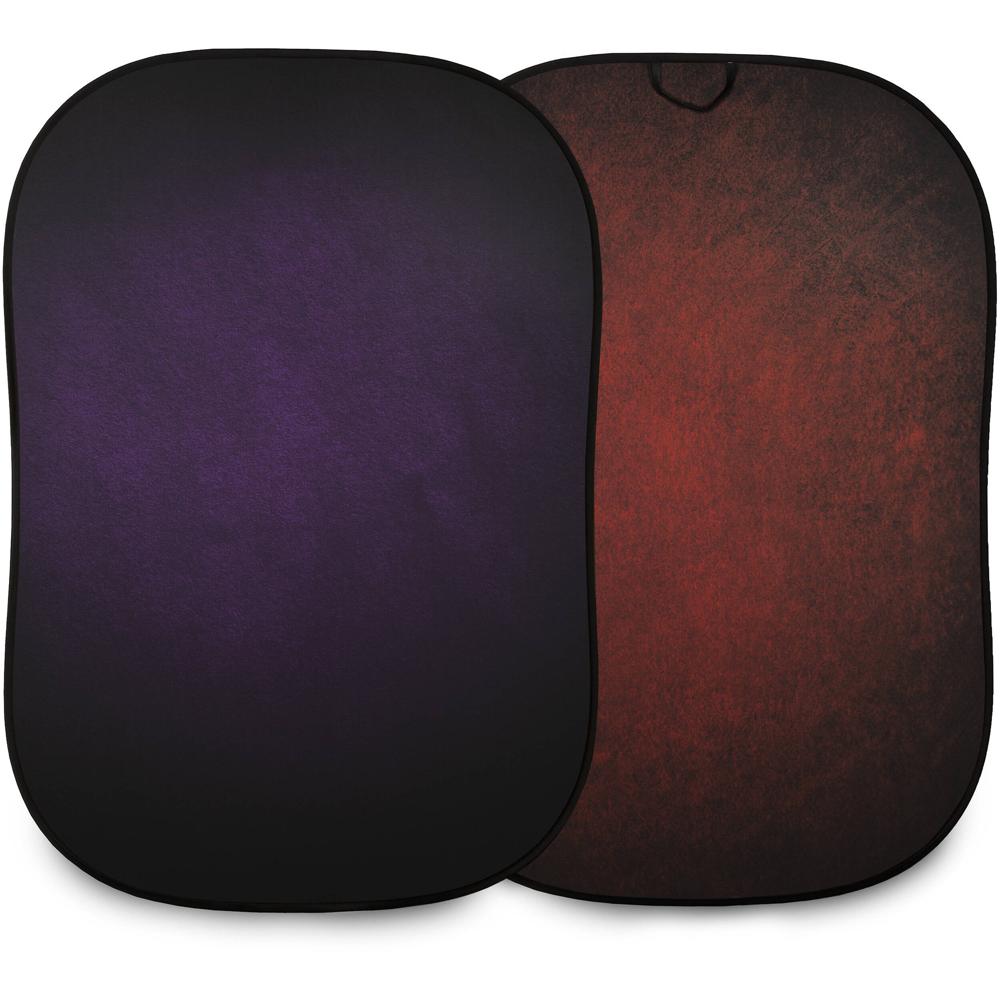 Manfrotto Fondo Reversible Colapsable 5 x 7' Aubergine/Crimson - Ideal para Retratos y Eve