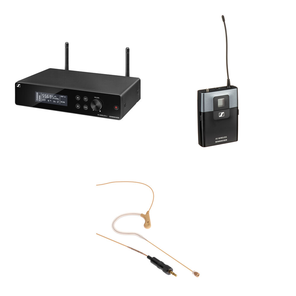 Sennheiser XSW2 Sistema Inalámbrico de Micrófono de Diadema Omni Senal UEM-155-35H (Beig