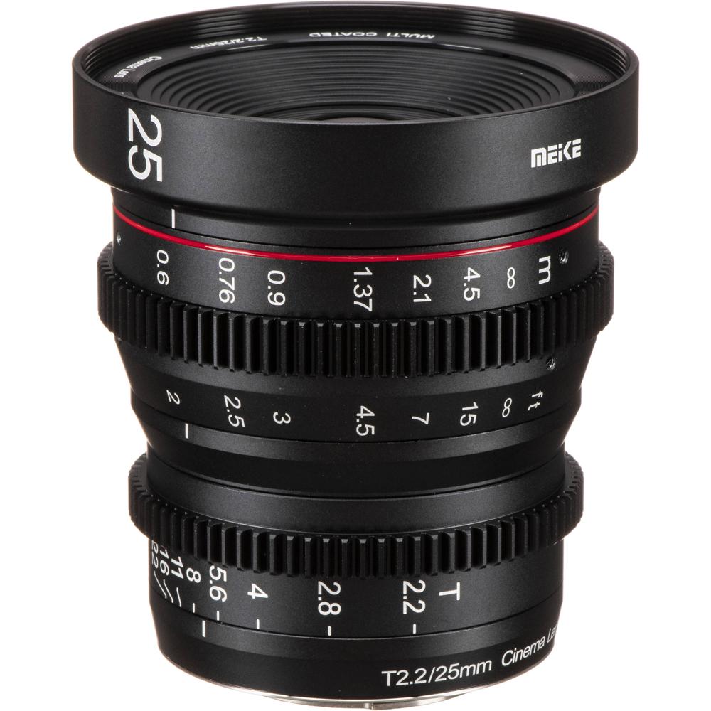 Meike 25mm T2.2 Lente de Cine Manual MFT con Montura Micro Cuatro Tercios