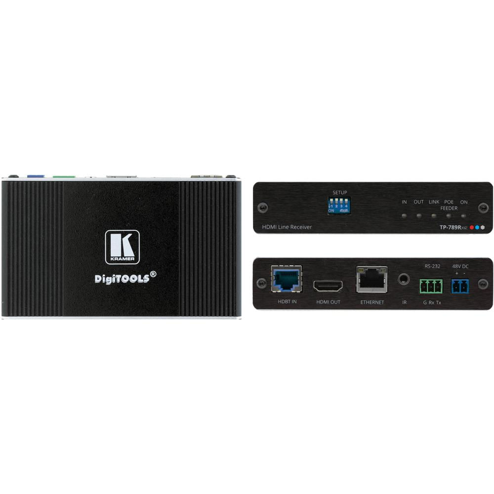 Kramer Receptor HDBaseT TP-789Rxr 4K60 4:2:0 HDMI con PoE, Ethernet, RS-232 e IR