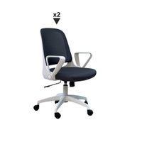 Pack 2 Sillas Camberra Lux Gris Giratoria - Ziyaz
