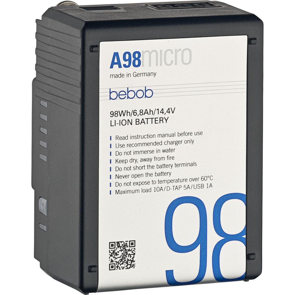 Bebob A98 Micro Batería Li-Ion 14.4V 98Wh Gold Mount con D-Tap y USB