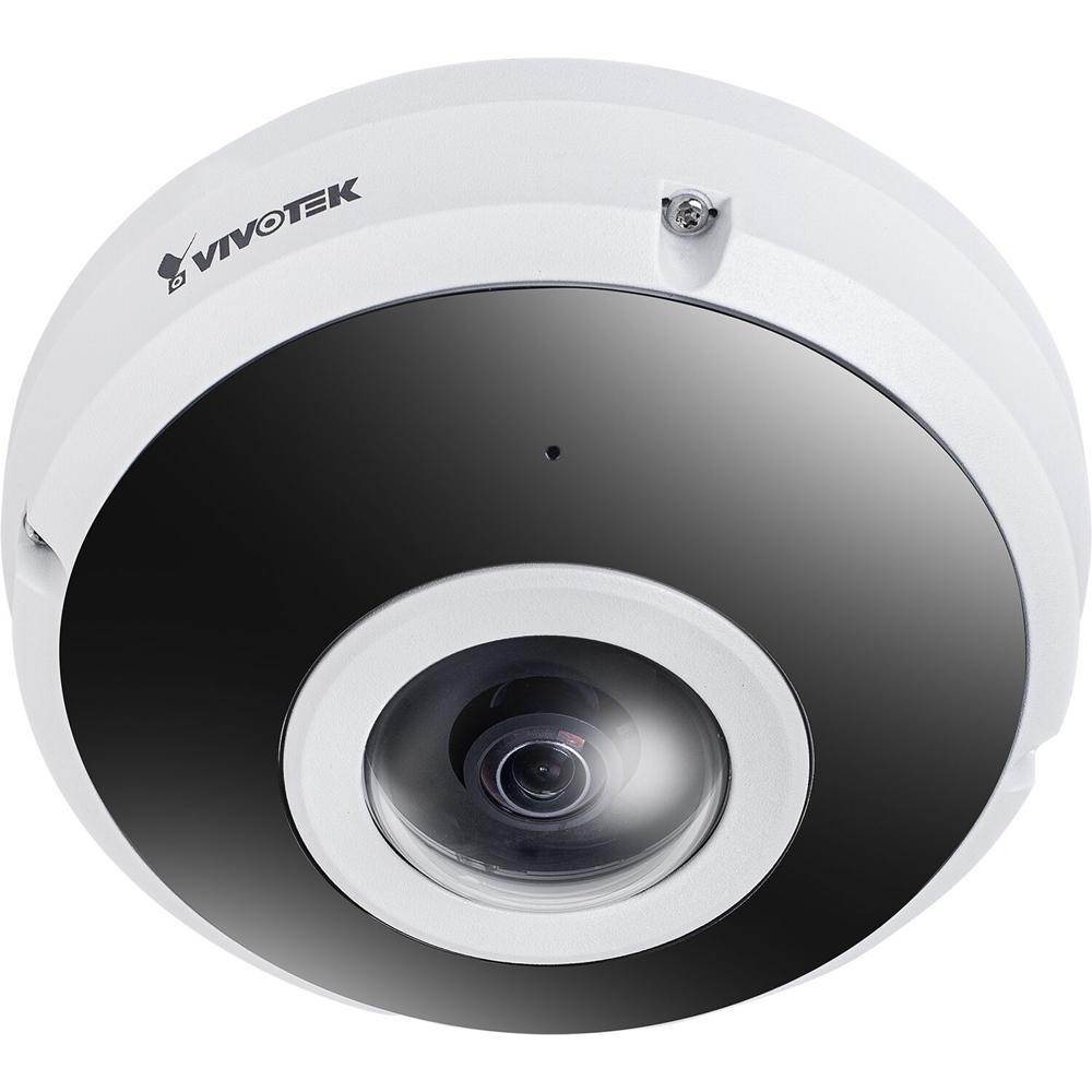 Vivotek FE9380-HV Cámara Fisheye Dome 5MP para Exterior con Visión Nocturna, IP66, IK10