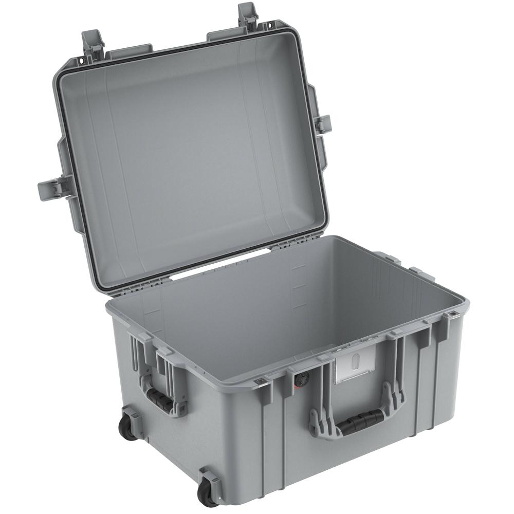 Pelican 1607AirNF Funda Dura con Ruedas y Forro, Color Plata, Interior Personalizable, Res