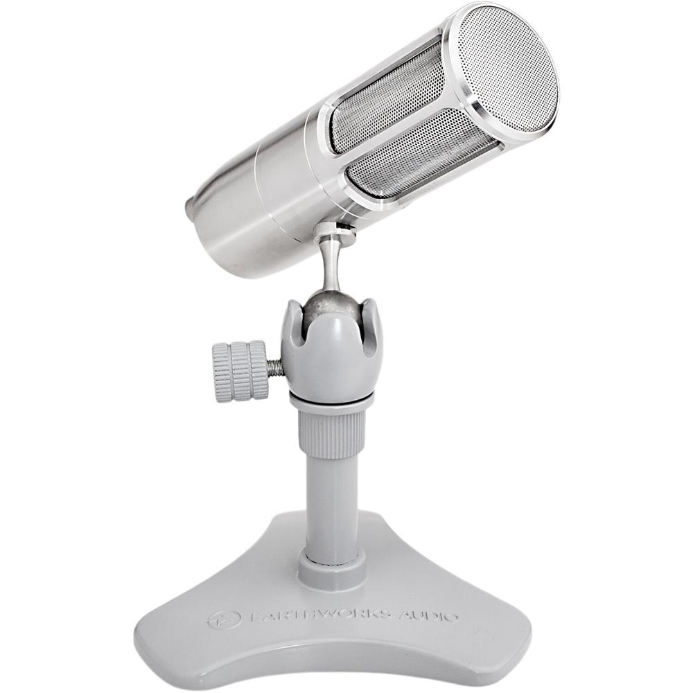 Earthworks Icon Micrófono USB de Streaming - Acero Inoxidable, Patrón Cardioide, 132 dB