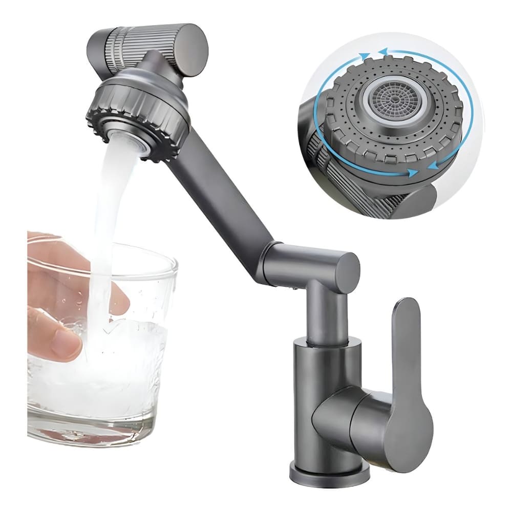 Grifo Caño Giratorio 360° Multifuncional Acero Inoxidable Cocina Hogar A6947
