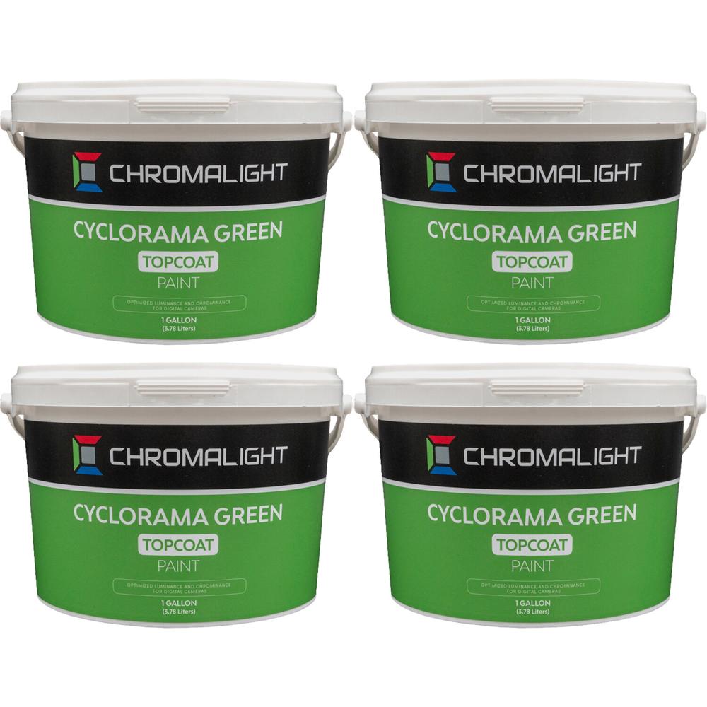 ChromaLight Pintura Topcoat Verde Cyclorama 1 Galón - Kit de 4
