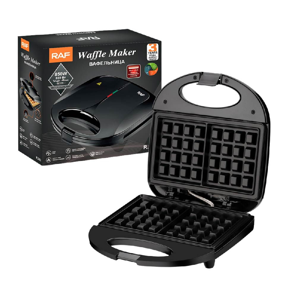 WAFFLERA ELECTRICA RAF R257H 750W PLACAS ANTIADHERENTES PARA GOFRES Y DESAYUNOS