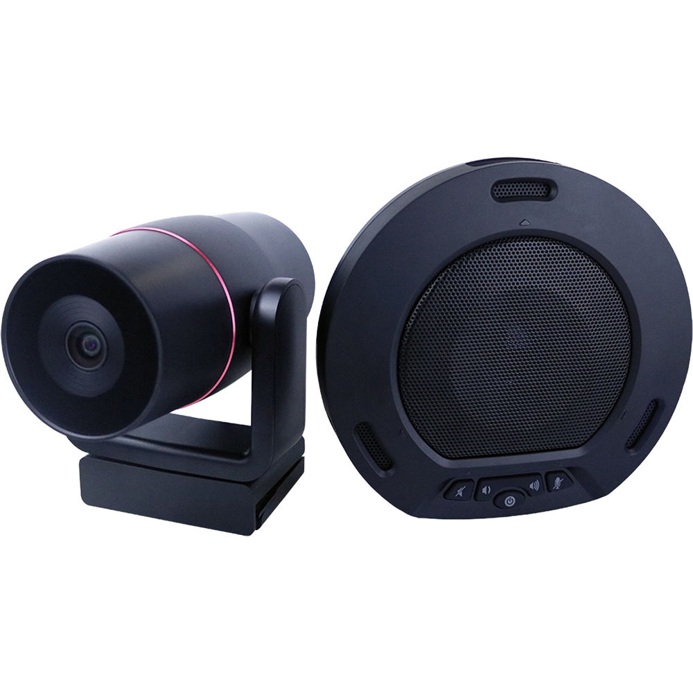 HuddleCamHD HuddlePair Webcam y Altavoz Inalámbrico 1080p, Lente f/1.8, Micrófono 360°