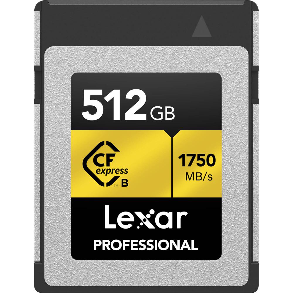 Lexar CFexpress Type-B 512GB Professional Memory Card - 1750 MB/s Read, 1000 MB/s Write, S