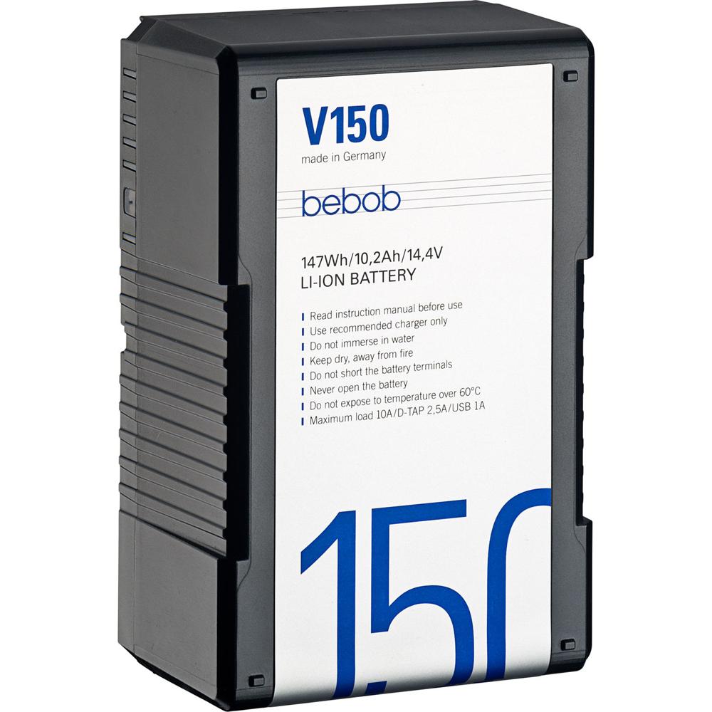 Bebob V150 Batería Li-Ion V-Mount 14.4V 147Wh con D-Tap y USB