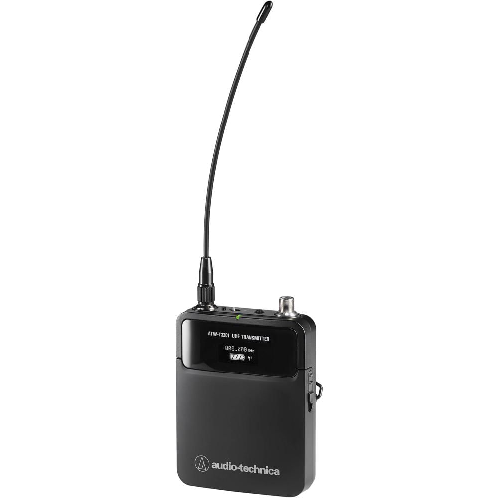 Audio-Technica Transmisor Bodypack ATW-T3201 3000 Series UHF 530-590 MHz con Conector Hiro