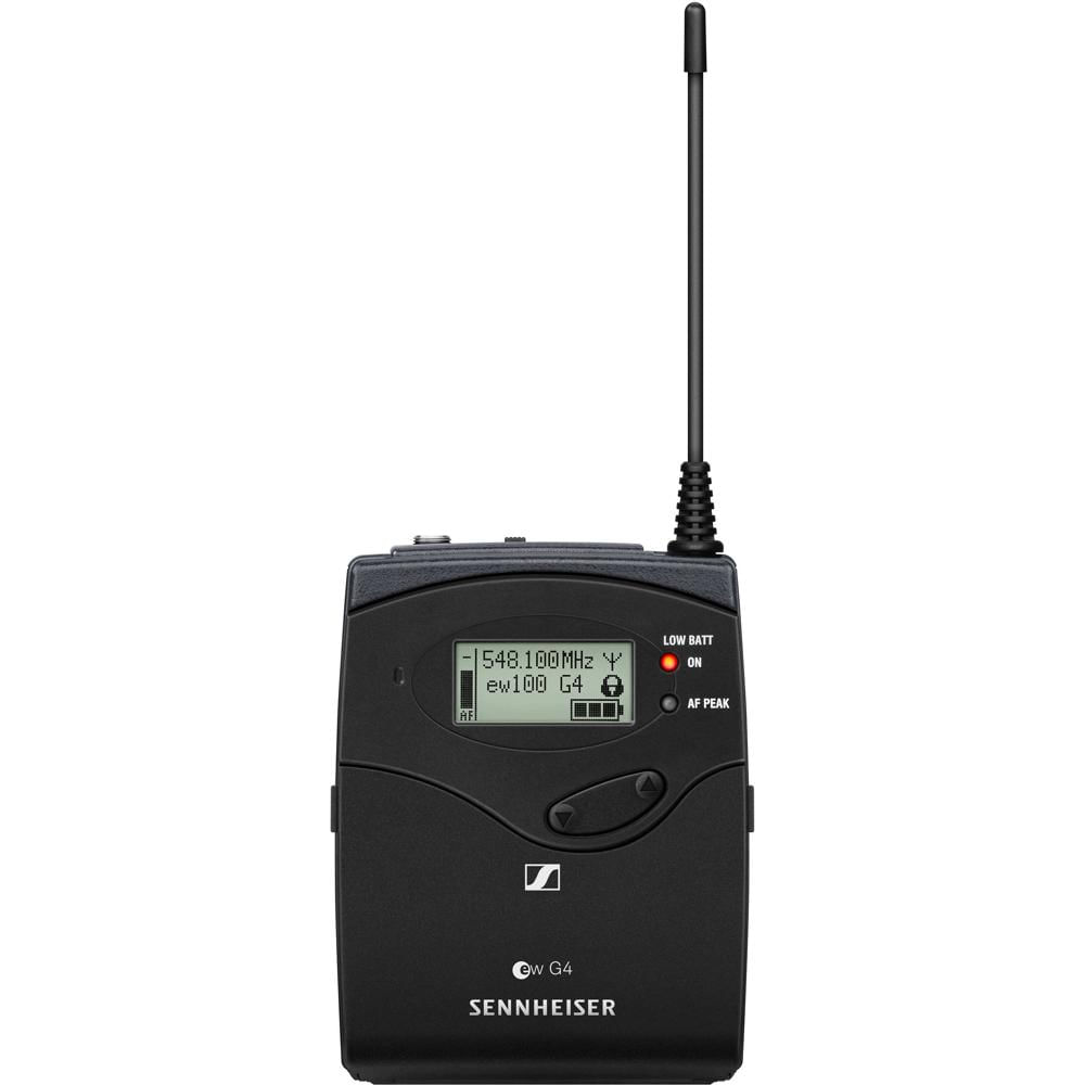 Sennheiser SK 100 G4 Transmisor Inalámbrico Bodypack, RF 30mW, Rango 330 pies, Conector 3