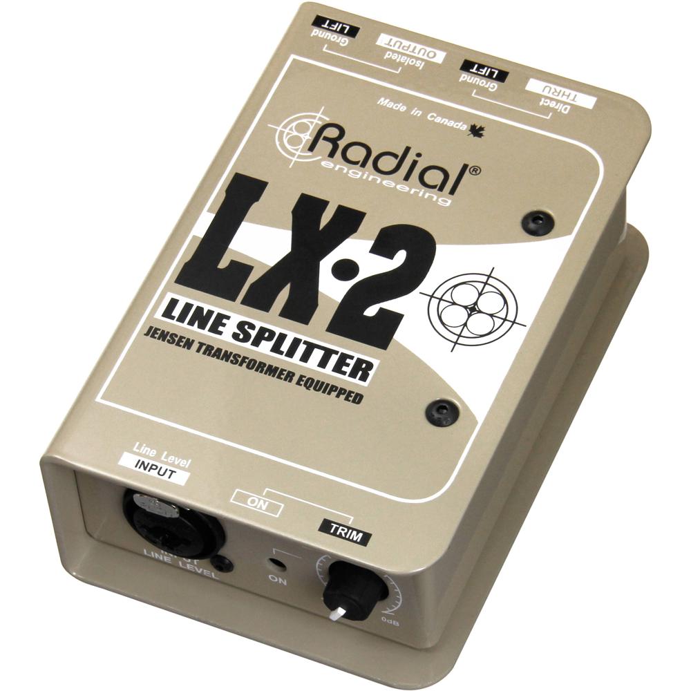 Radial Engineering LX-2 Splitter Pasivo de Línea con Atenuador, Transformador Jensen, Sal