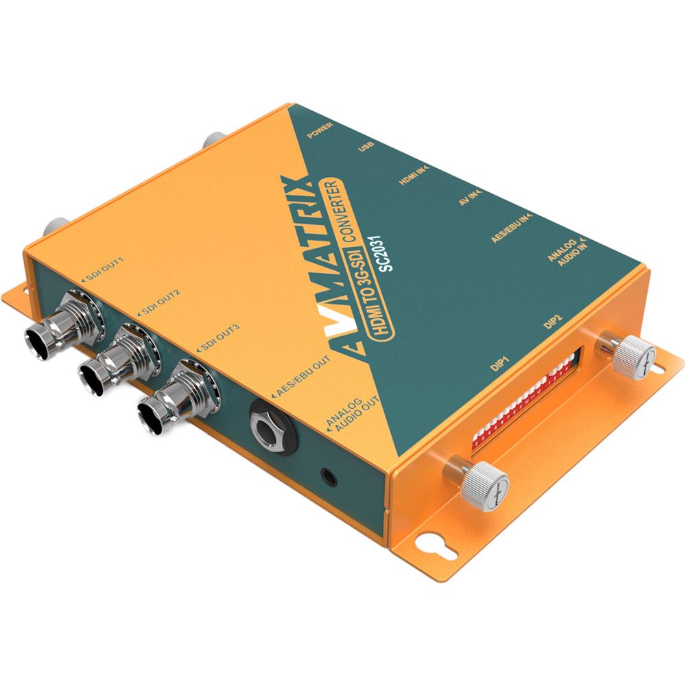 AVMATRIX SC2031 Convertidor de Escalado HDMI/AV a 3G-SDI con Salidas Triple SDI y Embeddin