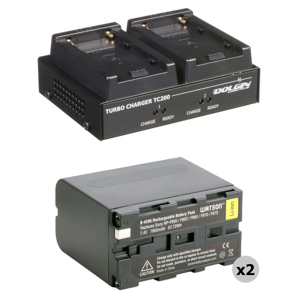 Dolgin Engineering TC200-SON Cargador Doble con 2 Baterías Watson NP-F975