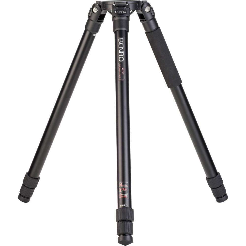 Benro A474T Trípode de Video de Aluminio 100mm Bowl, Altura Máxima 59.4"", Capacidad de C