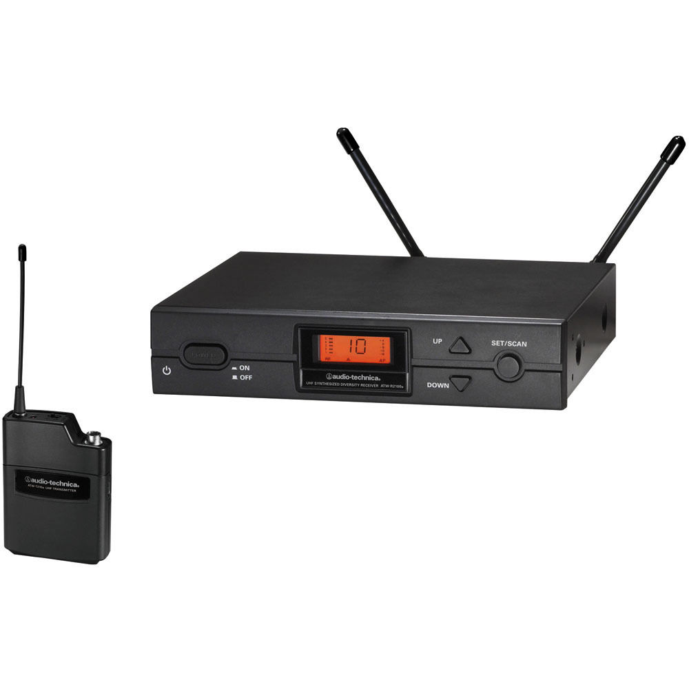 Audio-Technica ATW-2110c Sistema Inalámbrico UHF con Transmisor Bodypack y Receptor Diver